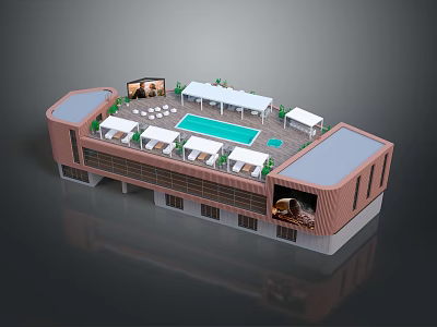 modern commercial building commercial building shopping mall city building 3d model