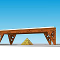 Various 3D Bridge Models With Different Structural Designs And Green Base Areas