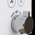 Modern Shower Control Panel with 40℃ Temperature Setting WiFi Integration and Adjustable Knobs 3d model