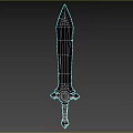 Cartoon Sword Cartoon Weapon Q Version Big Sword Game Equipment Stylized Hero Sword Game Equipment Cold Weapon 3d model