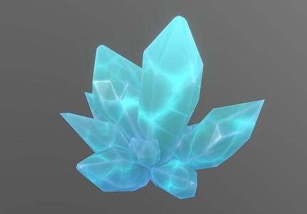 Crystal Gem Cartoon Gem Hand Painted Gem Stylized Gem 3d model