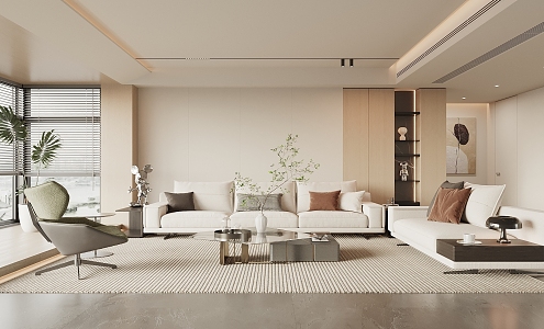 modern living room 3d model