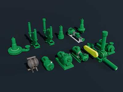 Water pump combination 3d model