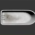 Elegant Freestanding White Bathtub With Chrome Faucet And Metal Support Legs