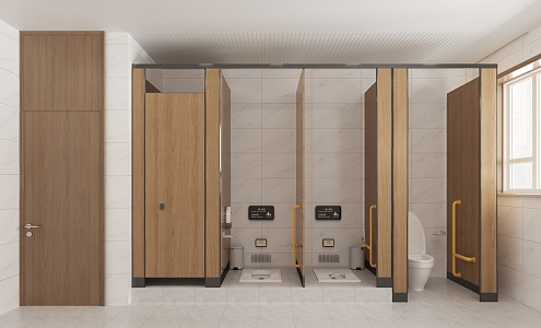 modern public toilet 3d model