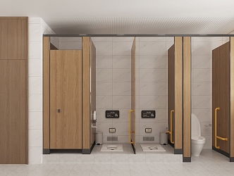 modern public toilet 3d model