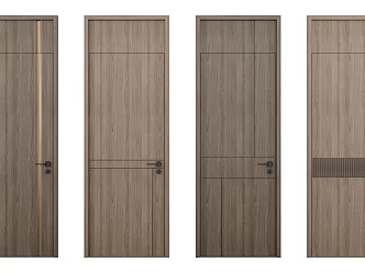 Modern swing door single door 3d model
