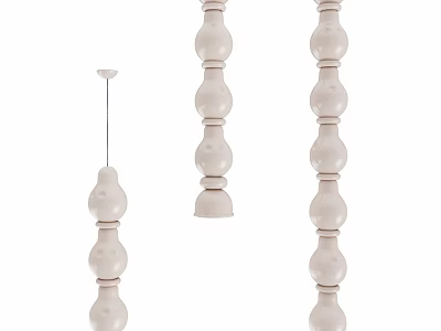 Minimalist Beaded Chandelier Design With Stacked Spherical Balls For Modern Home Living Room Decor 3d model