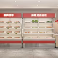 Self Service Refrigerated Display Cases For Fresh Meat And Spicy Hot Pot Ingredients