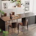 Modern Open Kitchen Interior Design With Island Counter And Appliances