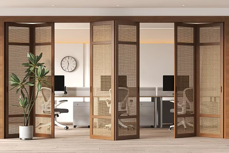 Modern office screen partition 3d model
