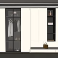 Modern Wardrobe Design With Glass Doors White Cabinetry Hanging Area Drawers And Storage Bags