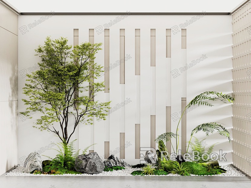 Modern landscape sketch courtyard landscape landscaping model