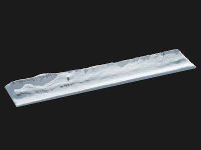 Long Strip Concrete Road Curb Structure For Traffic Safety And Road Edge Protection 3d model