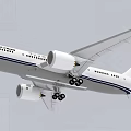Air China Passenger Airplane In Flight With White Fuselage Blue Stripes And Red Tail Logo