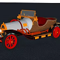 Vintage 1920 Ford Convertible With Wooden Body Red Wheels Classic Design