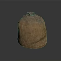 Brown Burlap Storage Sack For Daily Household Use With Closed Top