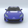 Blue Two Door Sports Car Featuring Sleek Exterior Design And Aerodynamic Body