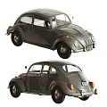 Classic Vintage Beetle Car Model Featuring Retro Design And Exterior Views 3d model
