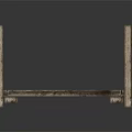 Wooden Bridge Structure With Wooden Planks Wooden Posts And Rope Railings