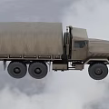 Military Armored Tank With Camo Exterior Tracks And Turret Against Cloudy Sky