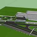 Modern Sales Office Architecture Exhibition Hall Architecture Art Gallery Architecture 3d model