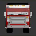 Detailed Red Fire Truck Toy Model With White Top And Cabin