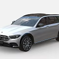 Modern Silver Mercedes-Benz Station Wagon With Black Roof And Stylish Black Wheels