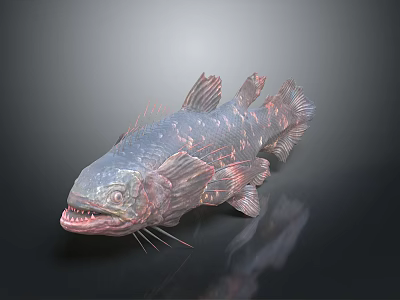 Catfish Carp Sturgeon Bass Freshwater Fish Various Carp Grass Carp Crucian Carp 3d model