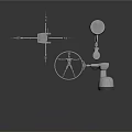 3D Model Of Medical Devices Featuring Surgical Robotic Arm And Mobile Monitoring Equipment