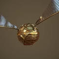 Modern Shiny Metallic Decorative Ornament Set With Sphere And Wing Design