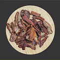 Organic Dried Tomatoes on Wooden Plate for Healthy Snacking