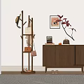 Vintage coat rack 3d model