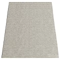 Light Gray Woven Square Rug With Textured Beige And Brown Pattern Design 3d model