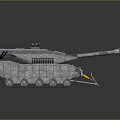 Modern Military Main Battle Tank With Heavy Armor Long Barrel And Tracked Design