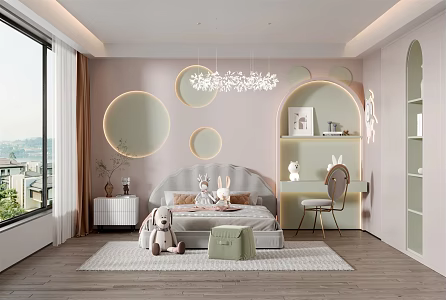 Light Luxury Children's Room 3d model