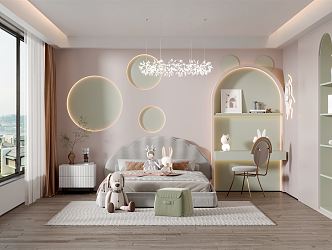 Light Luxury Children's Room 3d model