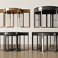 Modern Revolving Doors With Metal Frames Glass Panels And Color Options