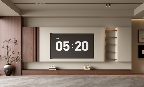 TV background wall 3d model