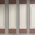 French Wall Panel PET Wall Panel Cream Wind Wall Panel 3d model