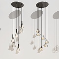 Modern industrial metal chandelier 3d model