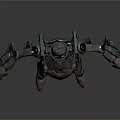 Futuristic Robot Character Featuring Mechanical Body Structure And Metallic Armor Details