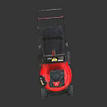 Red And Black Agricultural Lawn Mower With Durable Body And Wheels