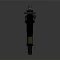 Tactical Rifle With Brown And Black Finish Long Barrel Picatinny Rail And Magazine