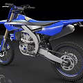 Blue Off Road Motorcycle with Modern Design Sleek Body And Black Wheels