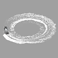 Abstract White Curved Lines And Shapes On Gray Background Art Design