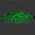 Vibrant Green Clover Plants Covering Spherical Shape Against Dark Background