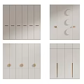 Modern Wardrobe Interior Design With Multiple Doors And Minimalist Handles 3d model