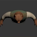 Game Movie Bear Character In Green Vest White Shirt Blue Jeans And Brown Paws