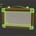 Orange Suitcase Style Cosmetics Case With Transparent Panel And Gold Accents Handle